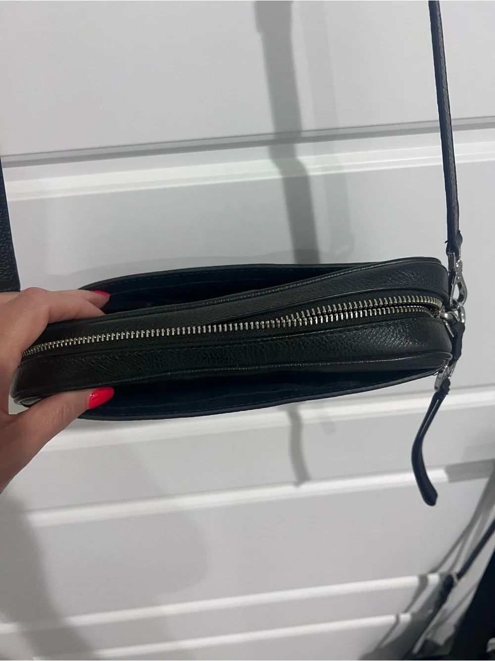 Michael Kors Black Pebbled Leather Camera Bag